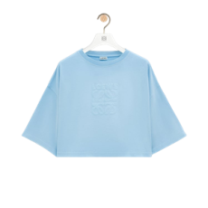 로에베 코튼 크롭 티셔츠 스카이 블루