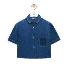 로에베 숏 슬리브 데님 셔츠