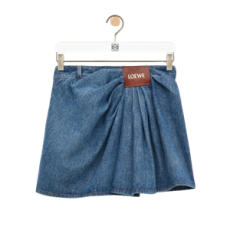 로에베 데님 드레이프 스커트