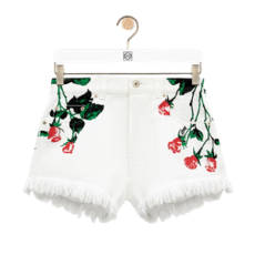 로에베 데님 쇼츠 화이트