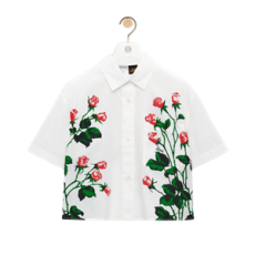 로에베 숏 슬리브 코튼 셔츠