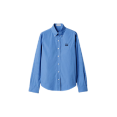 미우미우 포플린 셔츠 페리윙클 블루