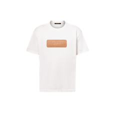 루이비통 VVN 패치 쇼트 슬리브드 코튼 크루넥 화이트