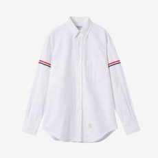 톰브라운 스트라이프 암밴드 옥스포드 셔츠 화이트