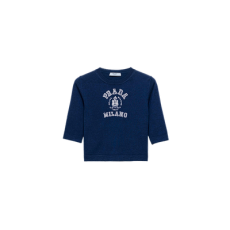 프라다 캐시미어 인타르시아 스웨터 네이비 블루