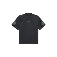 발렌시아가 유니폼 머치 오버사이즈 티셔츠 페이드 블랙