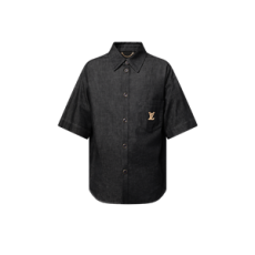 루이비통 숏 슬리브드 샴브레이 셔츠
