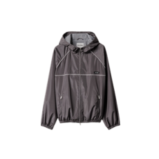 미우미우 테크니컬 실크 지퍼 블루종 재킷 알루미늄