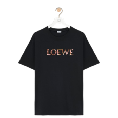 로에베 릴렉스드 핏 코튼 셔츠 블랙