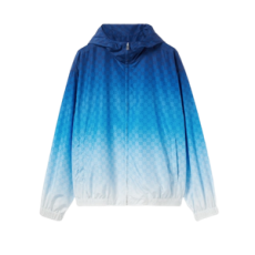 구찌 프린트 테크니컬 포플린 지퍼 재킷 그라데이션 블루