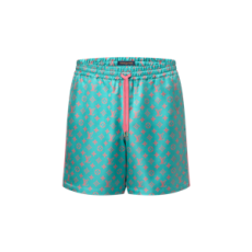 루이비통 모노그램 숏 슬리브드 실크 쇼츠