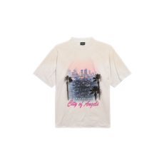 발렌시아가 시티 오브 엔젤스 미디엄 핏 티셔츠 더티 화이트