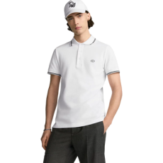 디올 25FW CD 아이콘 폴로 셔츠 화이트 코튼 피케