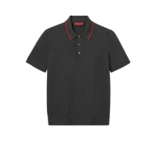 구찌 실크 코튼 폴로 셔츠