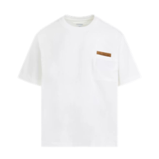 보테가베네타 피마 코튼 저지 티셔츠 초크