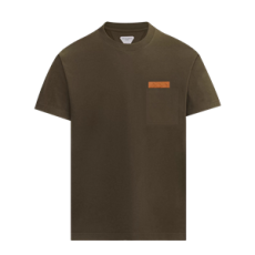 보테가베네타 피마 코튼 저지 티셔츠 파인 그린