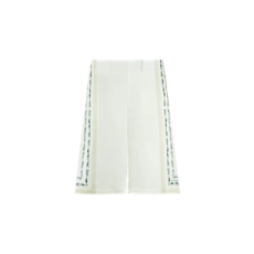 디올 Christian Dior Couture 은방울꽃 버뮤다 쇼츠 화이트 실크 트윌