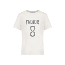 디올 자디올 8 티셔츠 화이트 리넨 저지