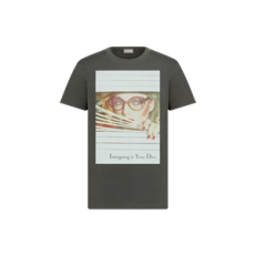 디올 헤리티지 프린트 티셔츠 블랙 코튼 저지