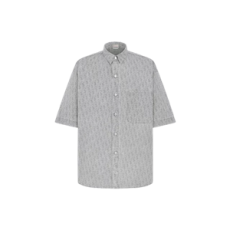 디올 Dior Oblique 반소매 오버셔츠 그레이 코튼 데님