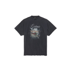 발렌시아가 게타리아 오버사이즈 티셔츠 페이드 블랙