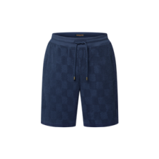 루이비통 다미에 프렌치 테리 반바지 네이비