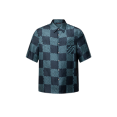 루이비통 다미에 반팔 실크 셔츠