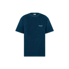 디올 Christian Dior Couture 티셔츠, 캐주얼 핏 블루 테리 코튼