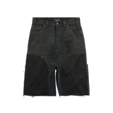 발렌시아가 남성 립드 오프 쇼츠 블랙