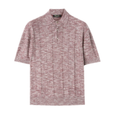 로로피아나 토리 폴로 셔츠 스트릭드 그레네이드