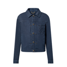 루이비통 가먼트 다이드 데님 타입 II 트러커 재킷 다크 네이비