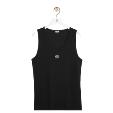 로에베 아나그램 탱크탑 코튼 블랙