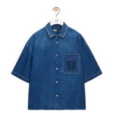 로에베 데님 반팔 셔츠
