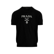 프라다 울 & 캐시미어 크루넥 스웨터 블랙