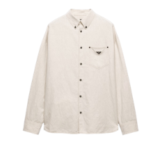 프라다 내츄럴 샴브레이 셔츠