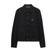 프라다 셰브론 데님 블루종 재킷