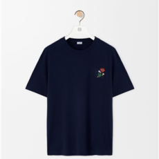 로에베 아나그램 릴렉스드 핏 코튼 반팔 티셔츠 다크 네이비