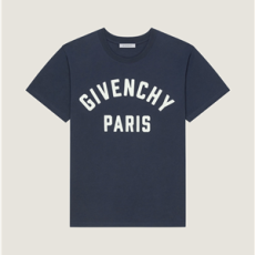 지방시 파리 박스핏 코튼 반팔 티셔츠 네이비