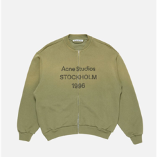 아크네 집업 가디건 올리브 그린