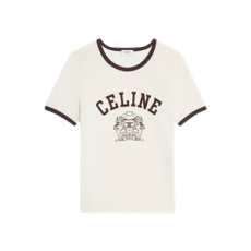 셀린느 블라종 70's 코튼 저지 티셔츠 크림 카카오