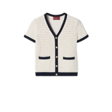 구찌 파인 코튼 크로셰 카디건