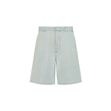 디올 Christian Dior Couture 버뮤다 쇼츠 블루 스트라이프 코튼 트윌