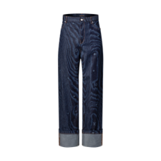 루이비통 커프 데님 스케이트 팬츠