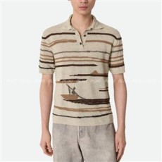 보테가베네타 코튼 린넨 폴로 셔츠