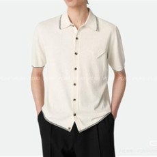 보테가베네타 코튼 부클레 셔츠 화이트