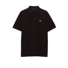 프라다 피케 폴로 셔츠 블랙