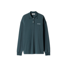 미우미우 코튼 피케 폴로 셔츠 그린