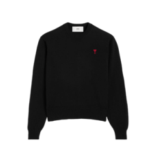 아미 블랙 울 아미 드 꾀흐 크루 넥 스웨터