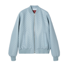 구찌 GG 엠보스 레더 봄버 재킷