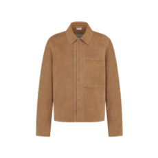 디올 램스킨 블루종 자켓 브라운